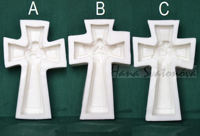 Relief Anděl s holubicí na kříži - vel. 15cm