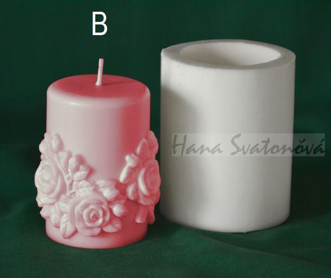Válec Růže A - výška 7,5cm