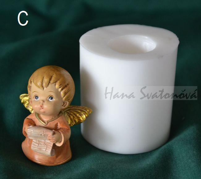 Andělíček buclatý s hvězdičkou - výška 4,5cm