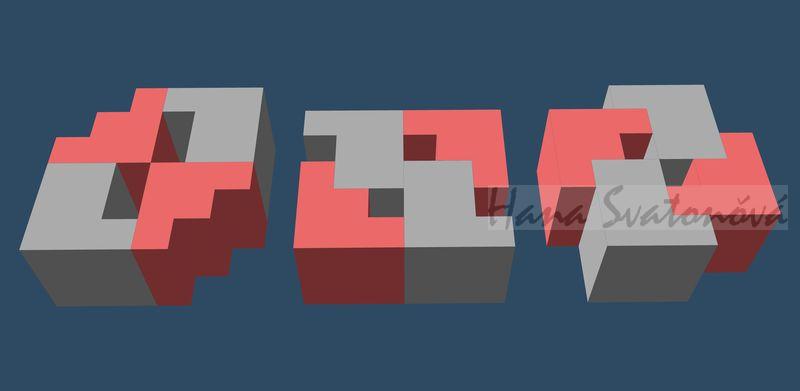 TETRIS 3, vysoký rovný, výška 6cm